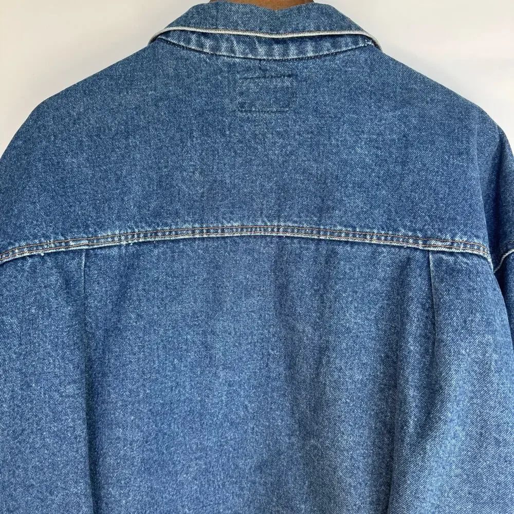 Vintage 90s Venezia Sportswear Denim Jacket Men’s 2XL 3XL Trucker Jean Coat Y2K